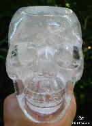 Huge 5.4" Quartz Rock Crystal Carved Crystal Hollow Skull