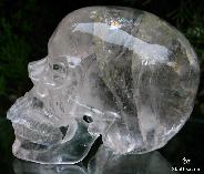 Huge 5.2" Clear Quartz Rock Crystal Carved Crystal Skull