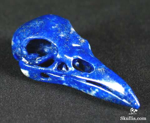 Lapis Lazuli Crystal Raven/Crow Skull