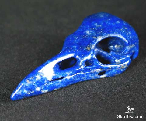 Lapis Lazuli Crystal Raven/Crow Skull