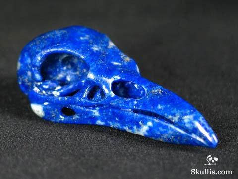 Lapis Lazuli Crystal Raven/Crow Skull