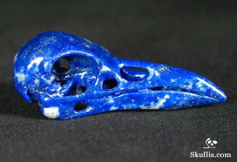 Lapis Lazuli Crystal Raven/Crow Skull