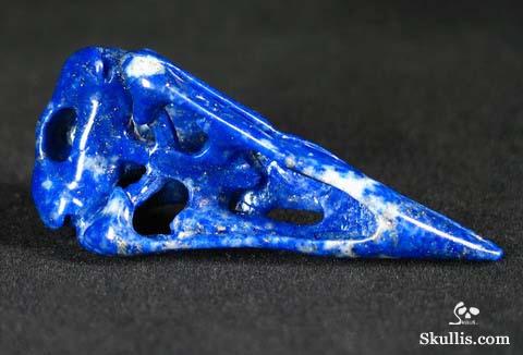 Lapis Lazuli Crystal Raven/Crow Skull