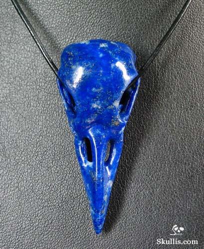Lapis Lazuli Crystal Raven/Crow Skull
