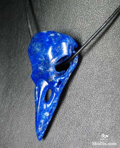 Lapis Lazuli Crystal Raven/Crow Skull