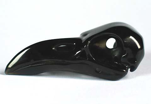 Black Obsidian Crystal Raven/Crow Skull