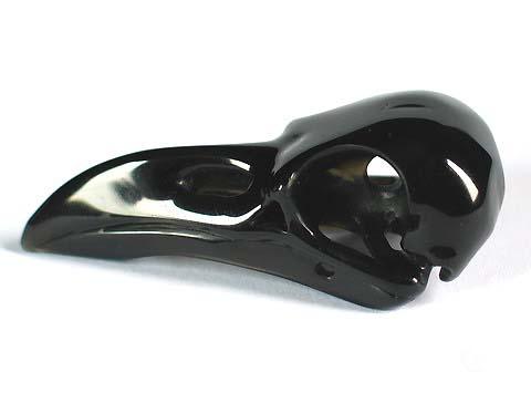 Black Obsidian Crystal Raven/Crow Skull