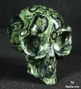 2.5" Kambaba Jasper Carved Crystal Alen Skull