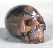 Original RARE 2.2" Chiastolite Carved Crystal Skull, Realistic