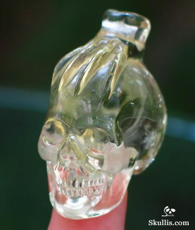Citrine Skull with Bones Pendant