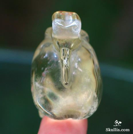 Citrine Skull with Bones Pendant