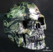 2.4" Kambaba Jasper Carved Crystal Skull, Realistic