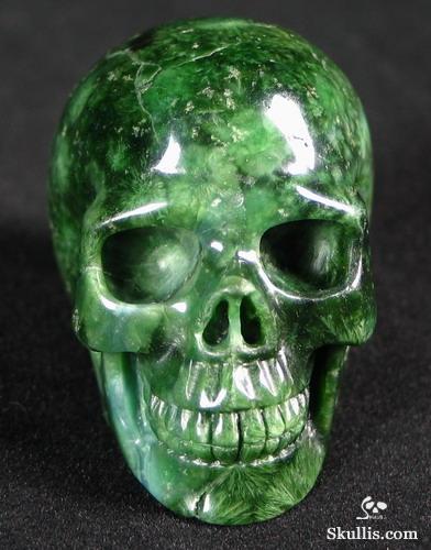 Green Coral Stone Crystal Skull