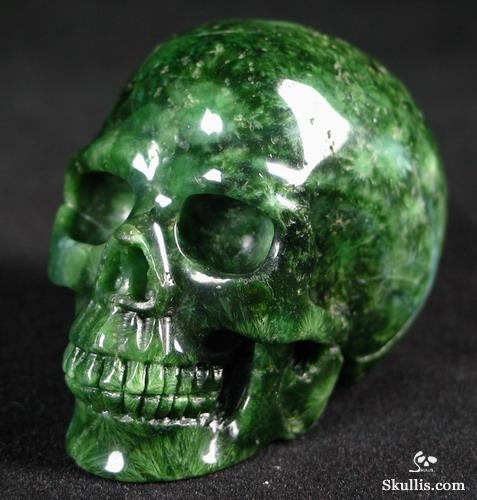 Green Coral Stone Crystal Skull