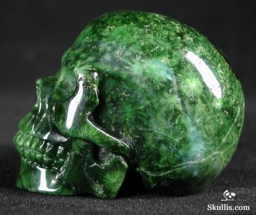 Green Coral Stone Crystal Skull