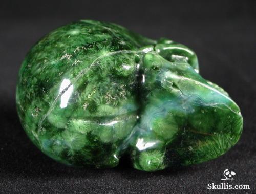 Green Coral Stone Crystal Skull
