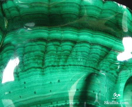 Malachite Crystal Alien Skull