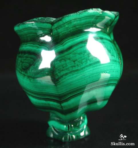 Malachite Crystal Alien Skull