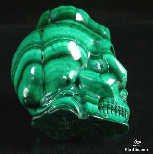 Malachite Crystal Alien Skull