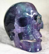Huge 5.0" Fluorite Carved Singing Crystal Skull