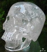 LIFESIZED, 8.2" Clear Quartz Rock Crystal Carved Crystal Skull