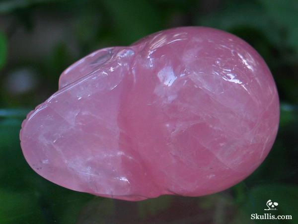 Pink Rose Quartz Rock Crystal Wand/Point Skull