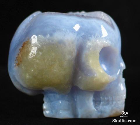 Blue Chalcedony Crystal Alien Skull