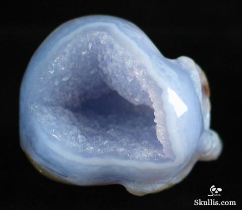 Blue Chalcedony Crystal Alien Skull