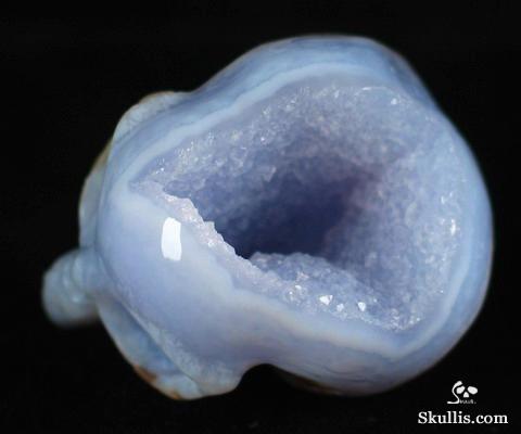 Blue Chalcedony Crystal Alien Skull