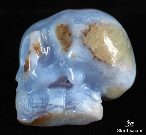 Blue Chalcedony Crystal Alien Skull