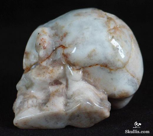 Quartz Rock Crystal with reds Druse Crystal Alien Skull
