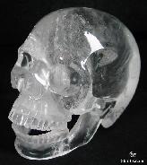 Clear, 5.2" Quartz Rock Crystal Carved Crystal Skull, Realistic