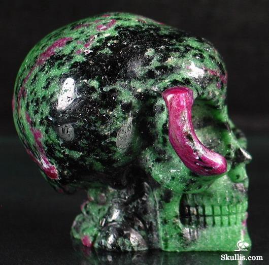 Ruby Zoisite Crystal Alien Skull