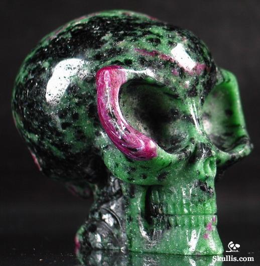 Ruby Zoisite Crystal Alien Skull
