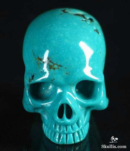 Turquoise Crystal Skull Ring