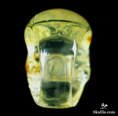 Baltic Amber Crystal Skull Ring