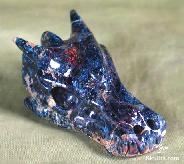 2.5" Pietersite Carved Crystal Dragon Skull