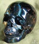 Large 4.2" Tiger's Eye Carved Crystal Singing Skull