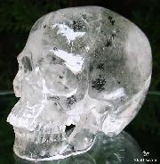 Huge 4.3" Quartz Rock Crystal Carved Crystal Skull, Super Realistic