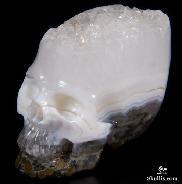 2.2" Ocean Jasper Carved Crystal Druse Skull