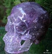Amethyst Carved Crystal Skull, Realistic