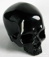 Huge 4.9" Black Obsidian Carved Crystal Skull without Jaw