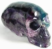 Rarely 7.8" Fluorite Carved Crystal Skull