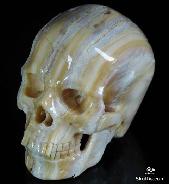 Large 2.9" Ivory Carved Crystal Skull, Super Realistic