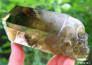 Huge 4.6" Clear Citrine Carved Crystal Skull, Wand/Point