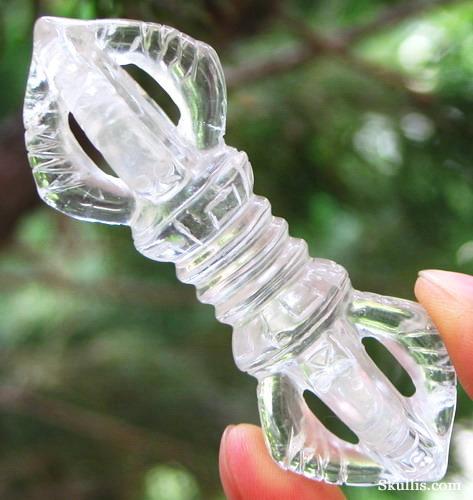 Quartz Rock Crystal Crystal Skull Vajra-pestle, Pendant Amulet