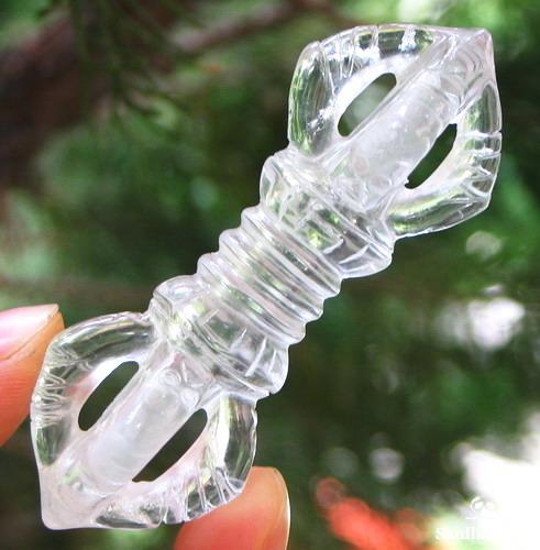 Quartz Rock Crystal Crystal Skull Vajra-pestle, Pendant Amulet