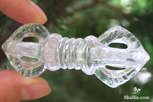Quartz Rock Crystal Crystal Skull Vajra-pestle, Pendant Amulet