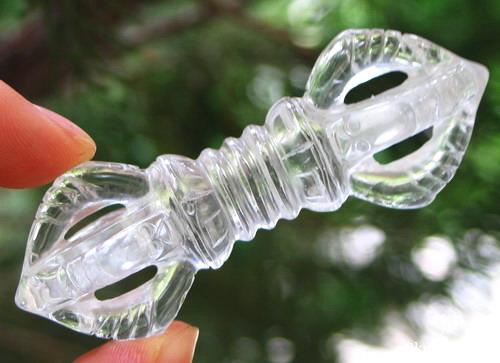 Quartz Rock Crystal Crystal Skull Vajra-pestle, Pendant Amulet