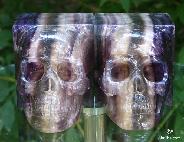 Useful 11.8LB Fluorite Carved Crystal Skull bookends